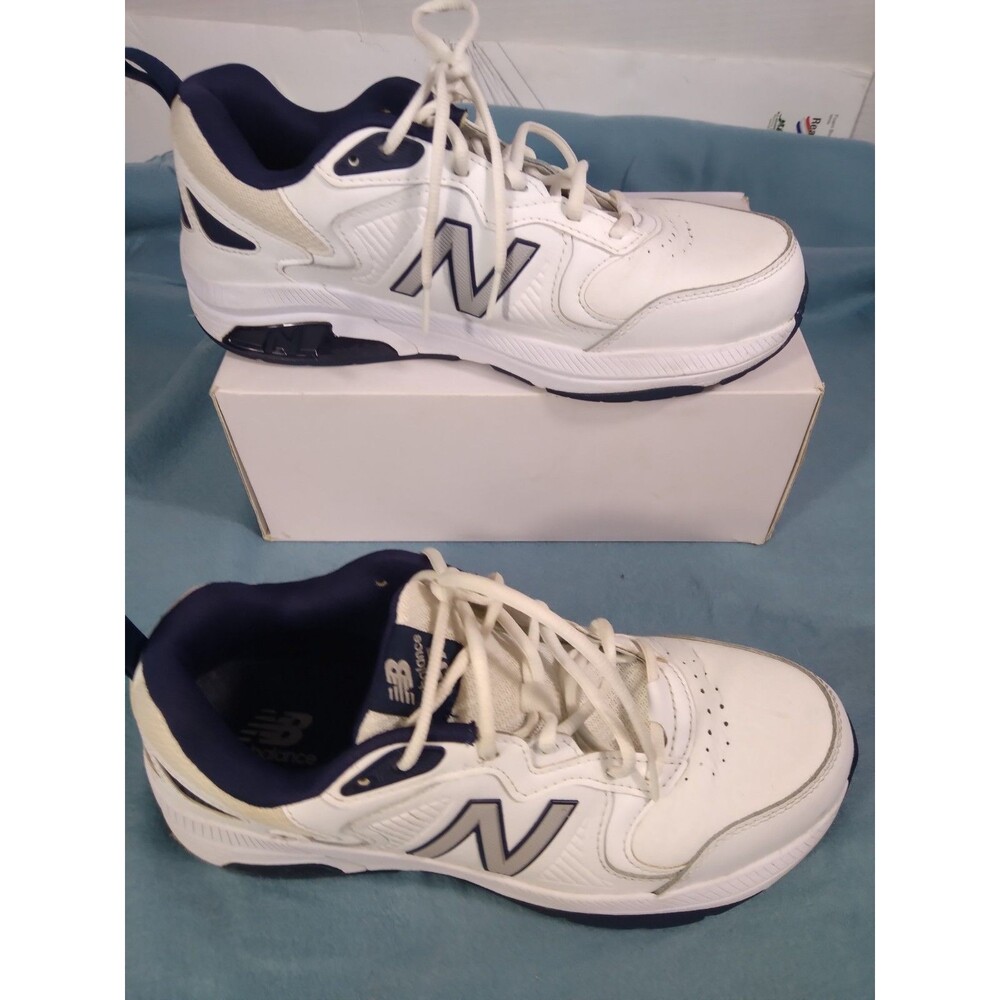 New Balance Shoes Mens SZ 9 Training Sneakers White/Blue  MX857WN3 857